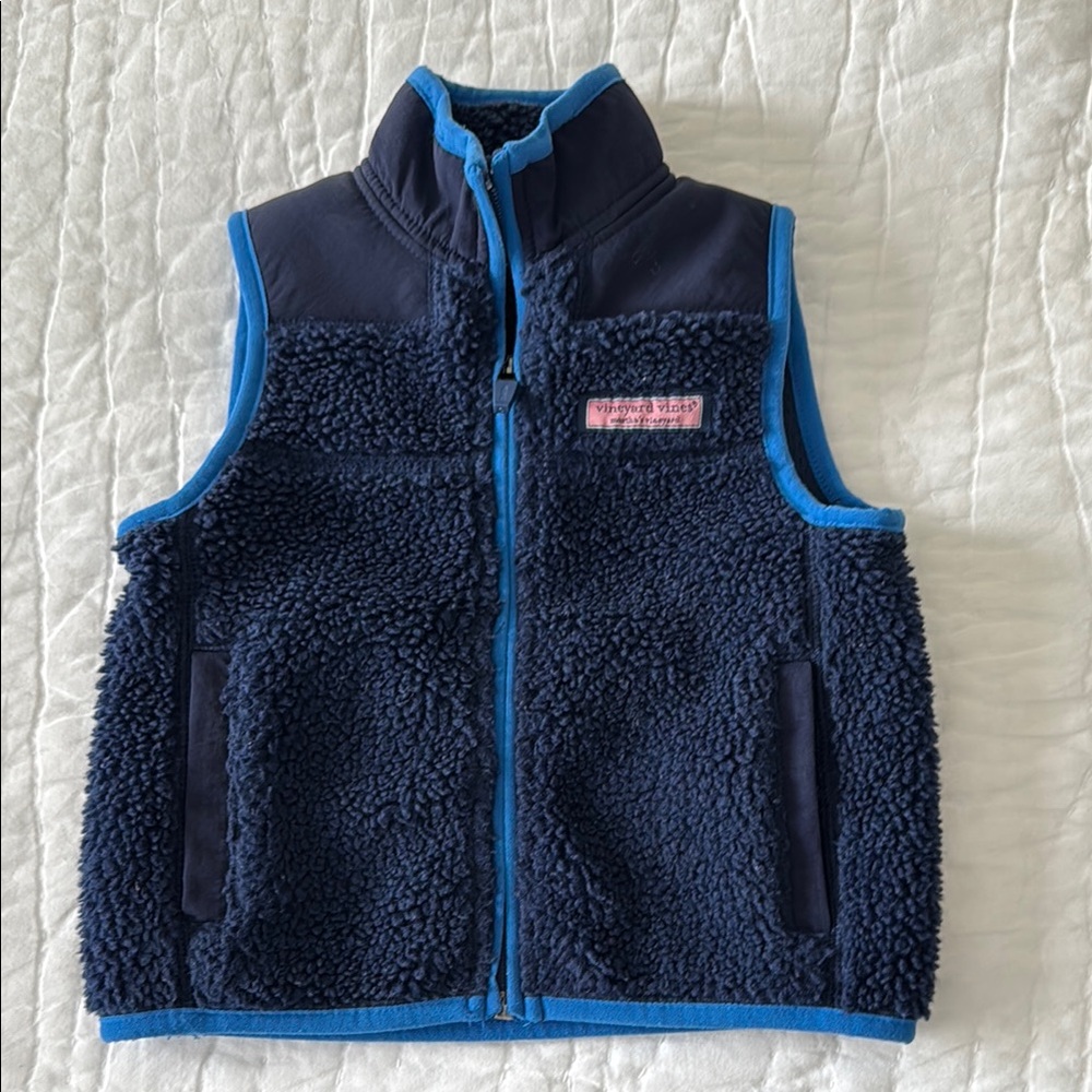 Vineyard Vines Navy Blue Fleece Vest